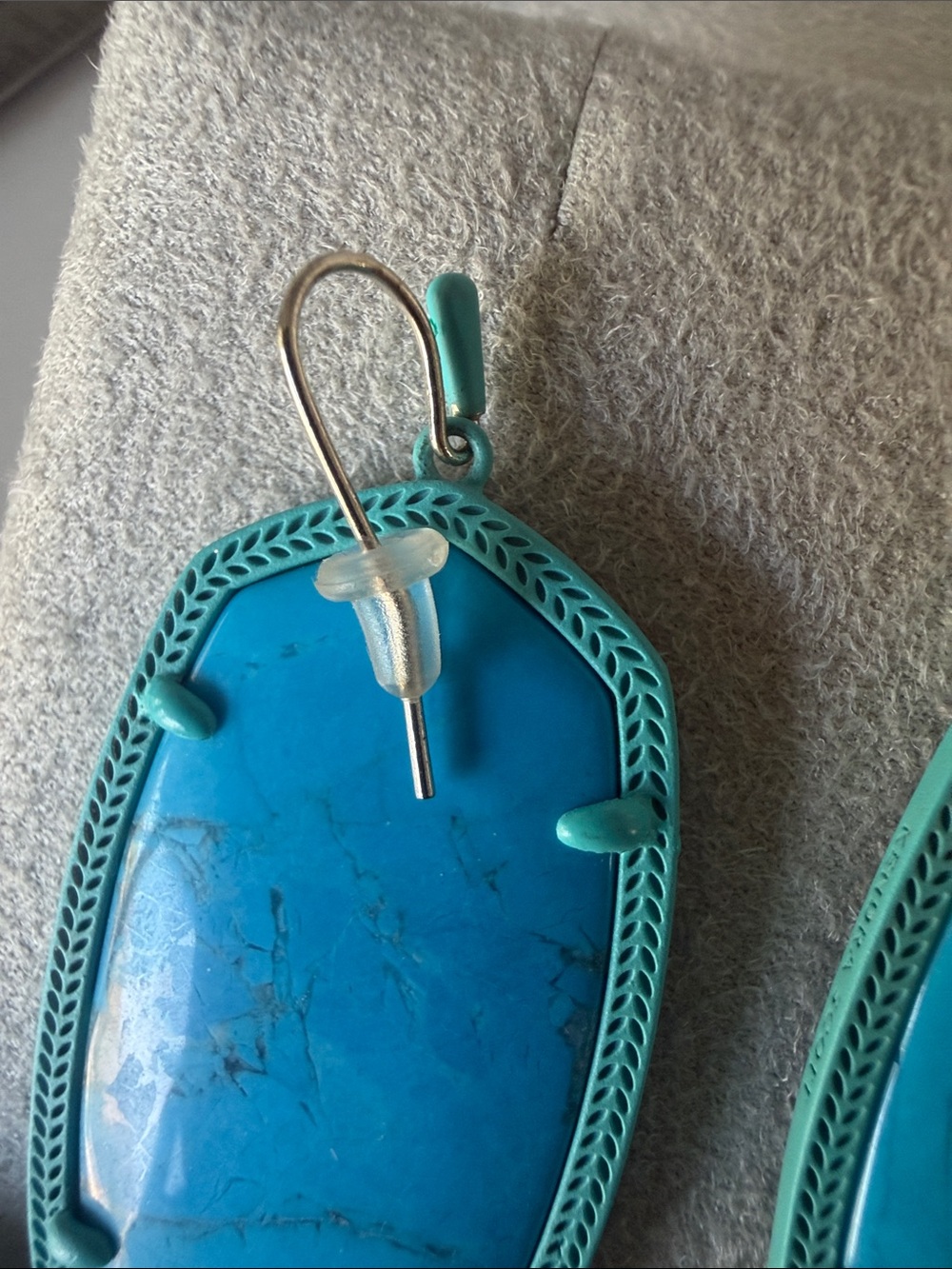 Kendra Scott Turquoise Blue Elle Drop Earrings - Picture 3 of 3